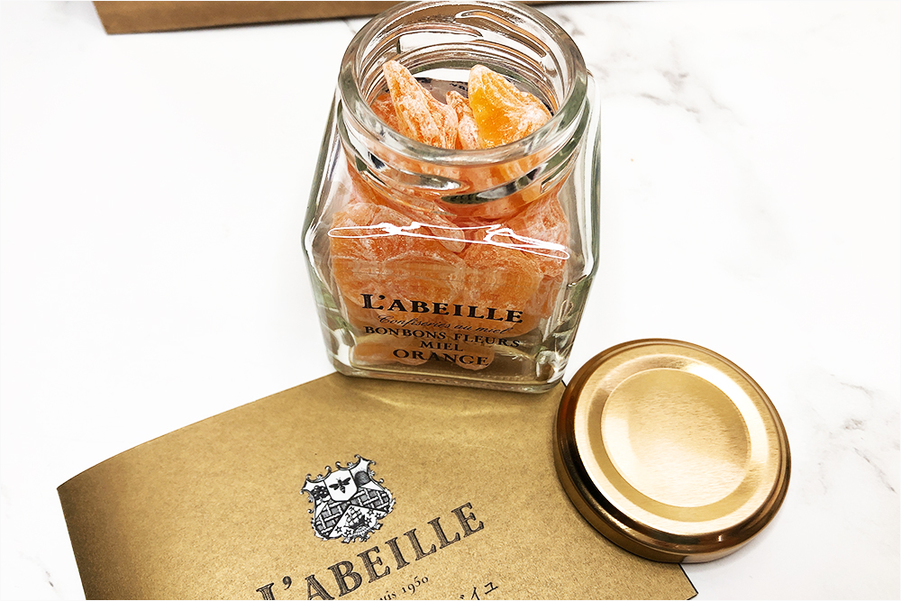 お取り寄せスイーツ　L'ABEILLE　ラベイユ　はちみつ専門店　蜂蜜　キャンディ　ボンボンフルールミエル　オレンジ