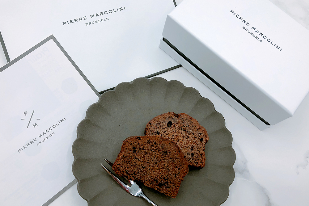 お取り寄せ　PIERRE MARCOLINI　ピエール・マルコリーニ　BRUSSELS　ブリュッセル　ベルギー　チョコレートケーキ　おしゃれスイーツ　手みやげ　自宅カフェ　カフェタイム