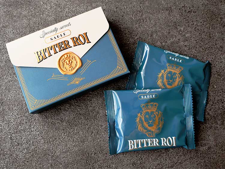 ビターロワ ショコラサブレ 個包装と中身 パッケージ内容