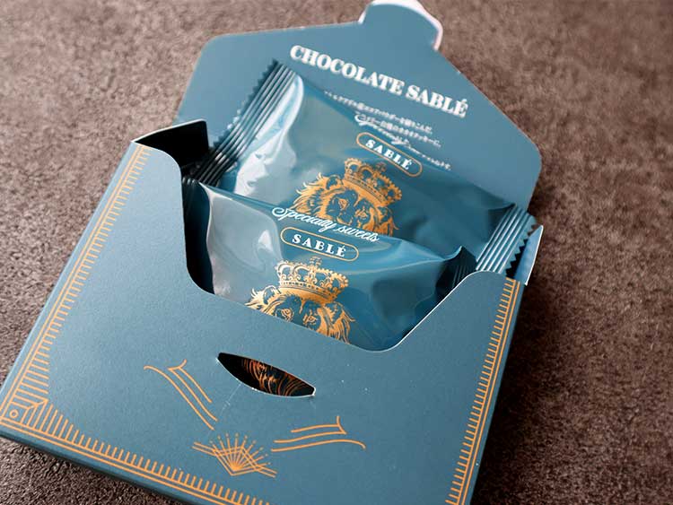 ビターロワ ショコラサブレ 個包装と中身 パッケージ内容