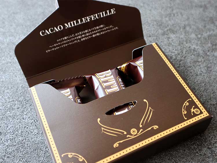 ビターロワ ミルフィーユ（カカオ） パッケージ内容 個包装と中身