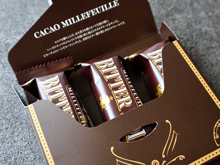 ビターロワ ミルフィーユ（カカオ） パッケージ内容 個包装と中身