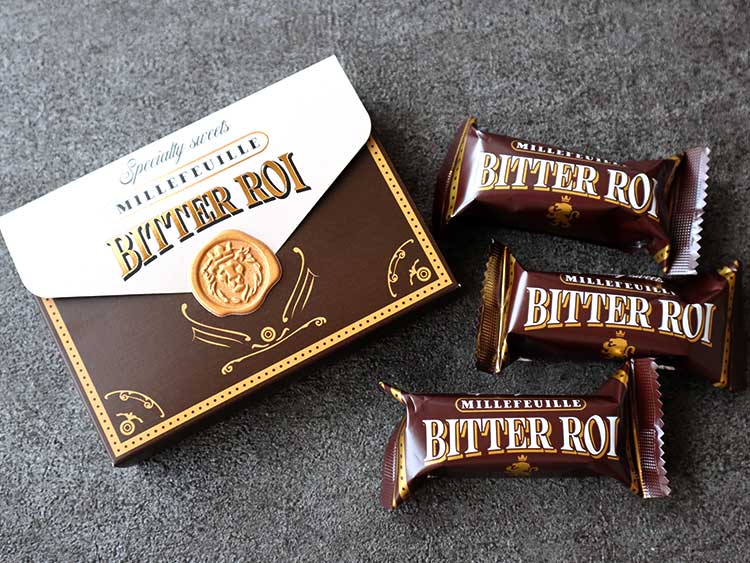 ビターロワ ミルフィーユ（カカオ） パッケージ内容 個包装と中身