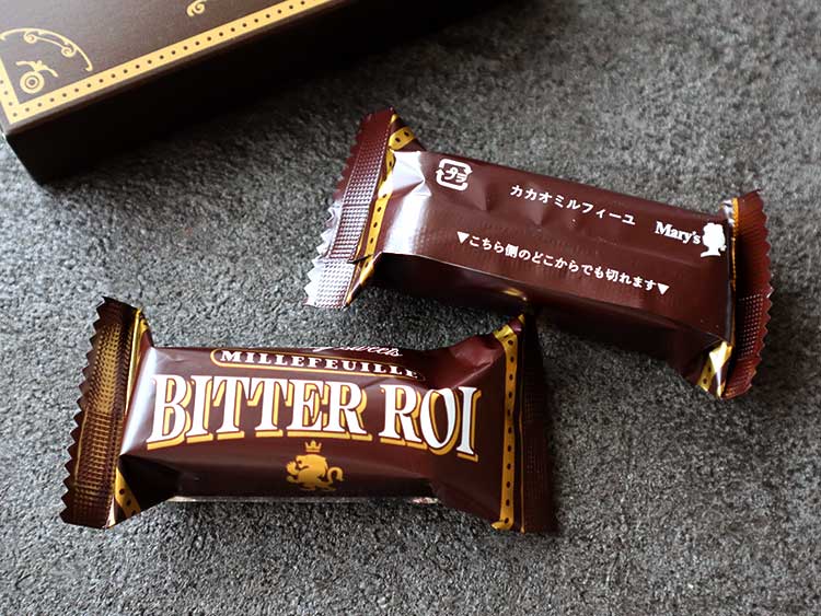 ビターロワ ミルフィーユ（カカオ） パッケージ内容 個包装と中身