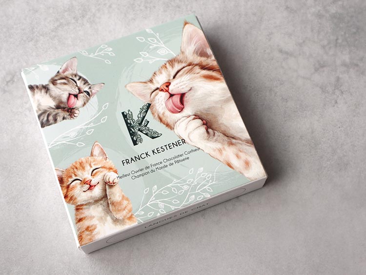 フランクケストナー ラングドシャ パッケージ 猫デザイン チョコレート菓子