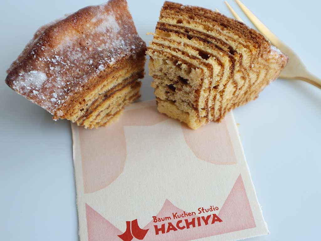 HACHIYA　バームクーヘン工房はちや　ろっくバウムはバターの風味ゆたかで食べごたえばっちり