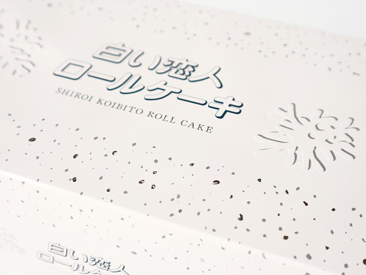 白い恋人ロールケーキのパッケージデザイン