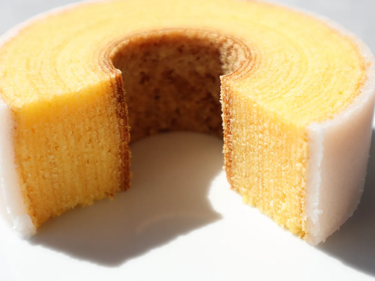 治一郎 しゃりしゃりバウム 見た目 糖衣 厚さ シャリシャリ食感