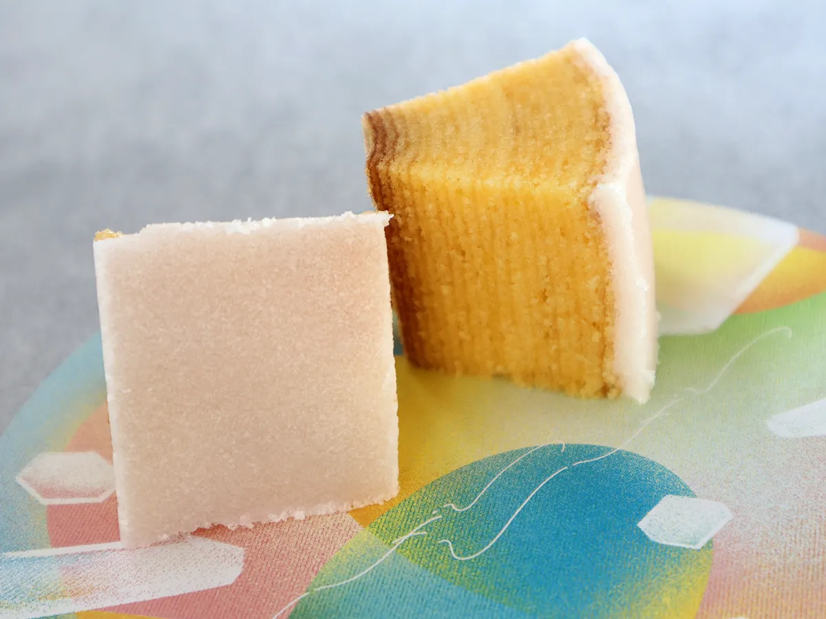 治一郎 しゃりしゃりバウム 実食レビュー 断面 食感の違い