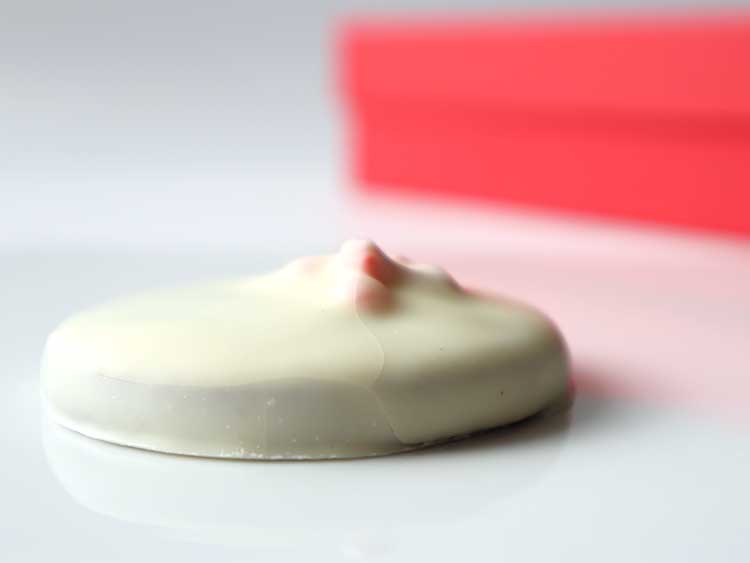 神戸フランツ 神戸苺トリュフサブレ ホワイトチョココーティングと苺トッピングの特徴