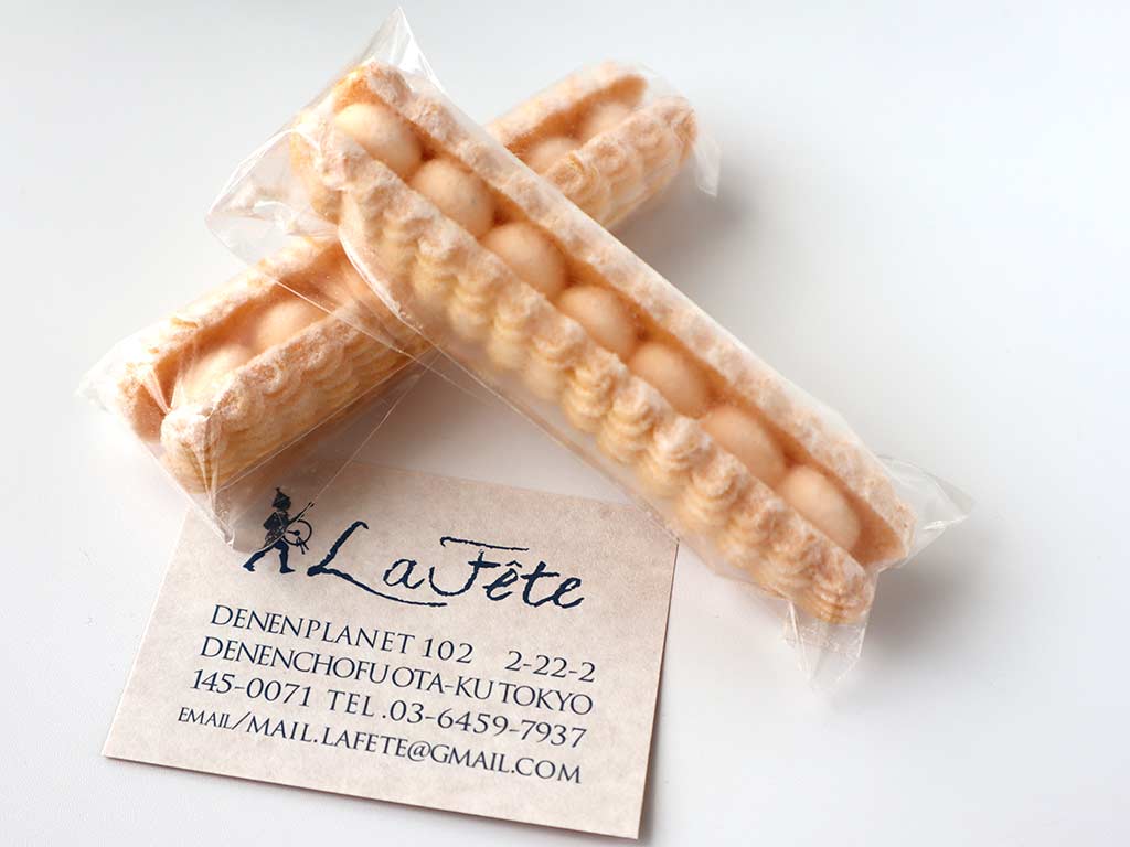 La Fete(ラ・フェット)　バターサンドクッキー「ルラール」は1本ずつ個包装パッケージ入り