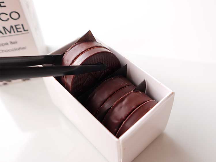 フィリップ・ベル「サブレ ショコラ キャラメル」の内容量とパッケージ内部