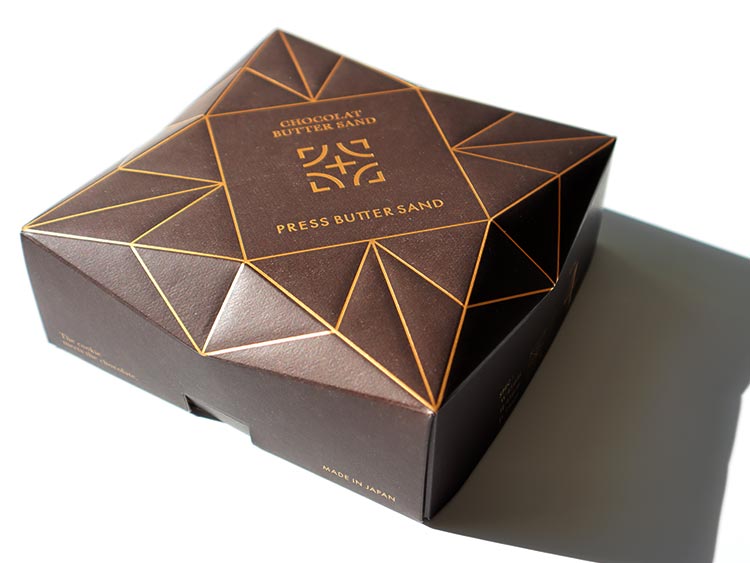 プレスバターサンド　ショコラバターサンドのパッケージデザイン