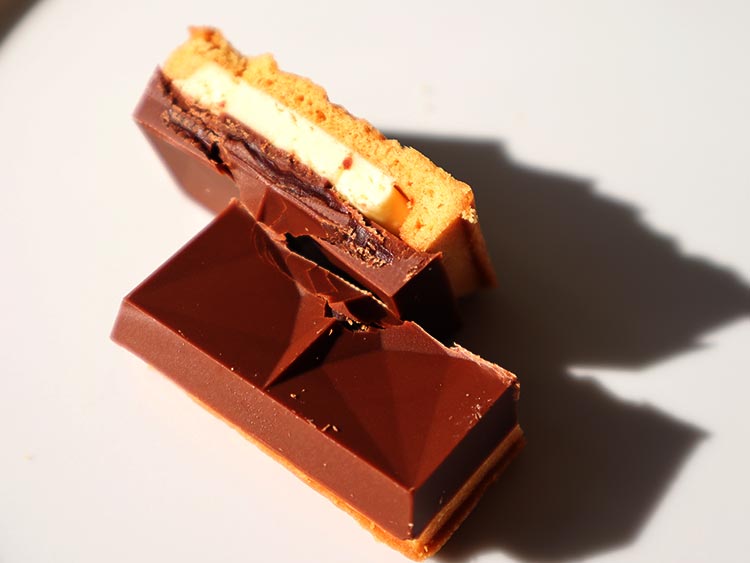 プレスバターサンド　ショコラバターサンドの断面