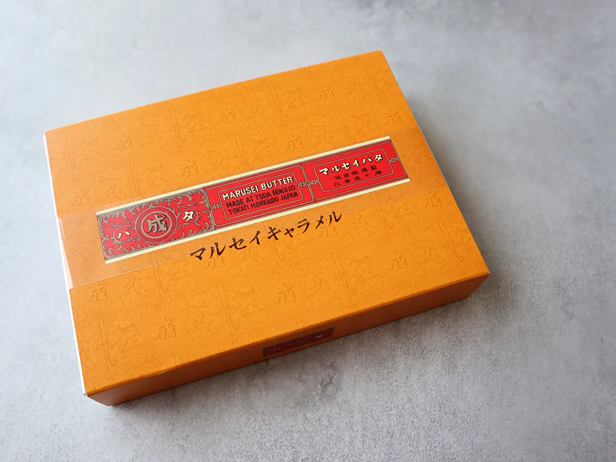     六花亭 マルセイキャラメル 赤いラベルが印象的な外装
