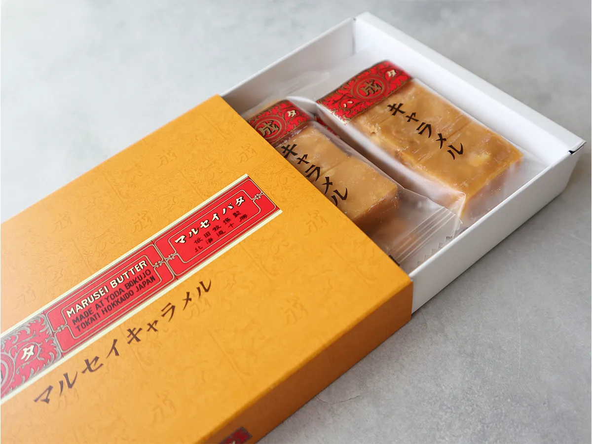 六花亭 マルセイキャラメルのパッケージデザイン