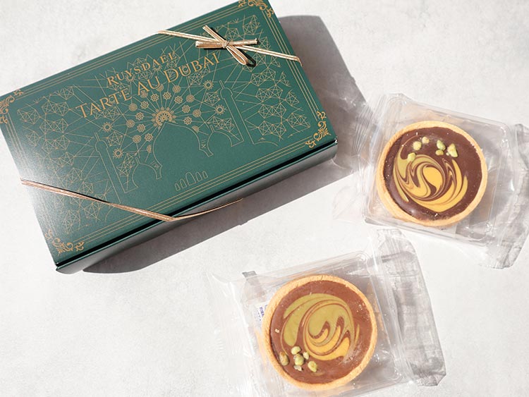 ロイスダール タルト・オ・ドバイのパッケージ内容 個包装ショコラタルト